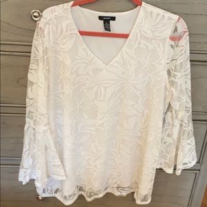 Off white breezy blouse for day or evening wear